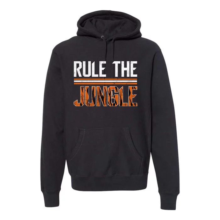 Rule The Jungle Who Dey Cincinnati Cincy Fan Premium Hoodie