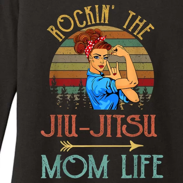 Rockin The Jiu Jitsu Mom Life Funny Gift For Mom Womens CVC Long Sleeve Shirt