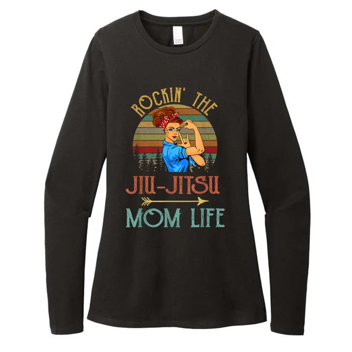 Rockin The Jiu Jitsu Mom Life Funny Gift For Mom Womens CVC Long Sleeve Shirt