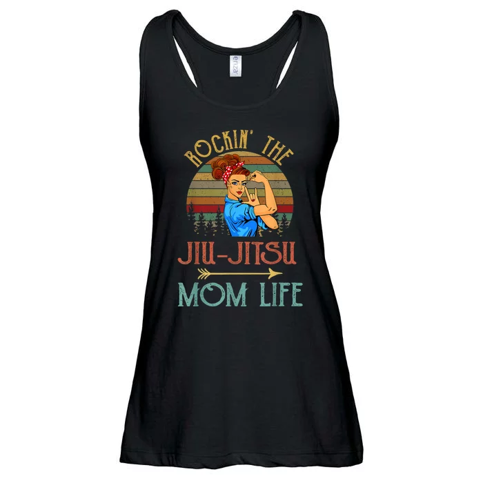 Rockin The Jiu Jitsu Mom Life Funny Gift For Mom Ladies Essential Flowy Tank