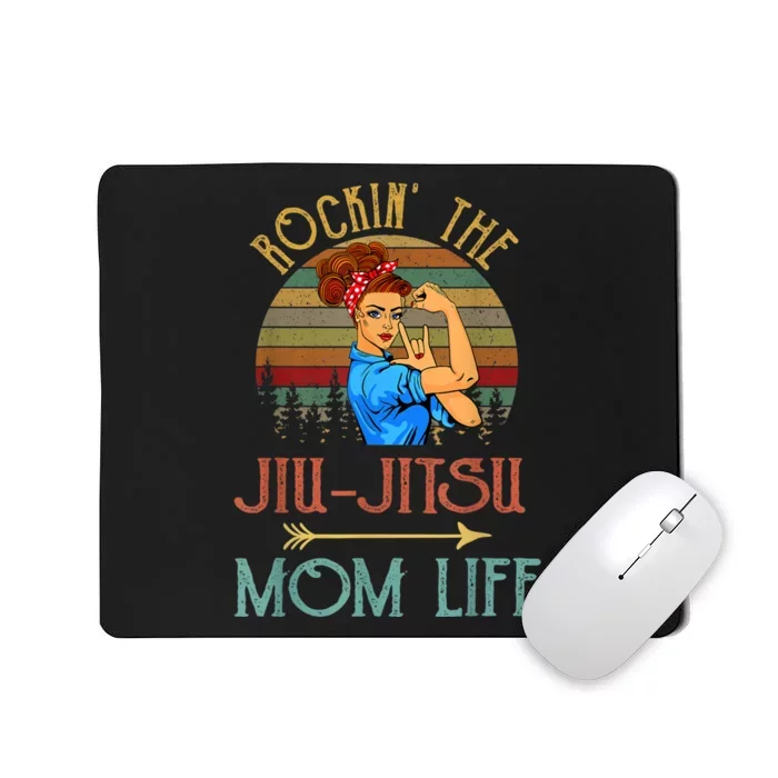 Rockin The Jiu Jitsu Mom Life Funny Gift For Mom Mousepad