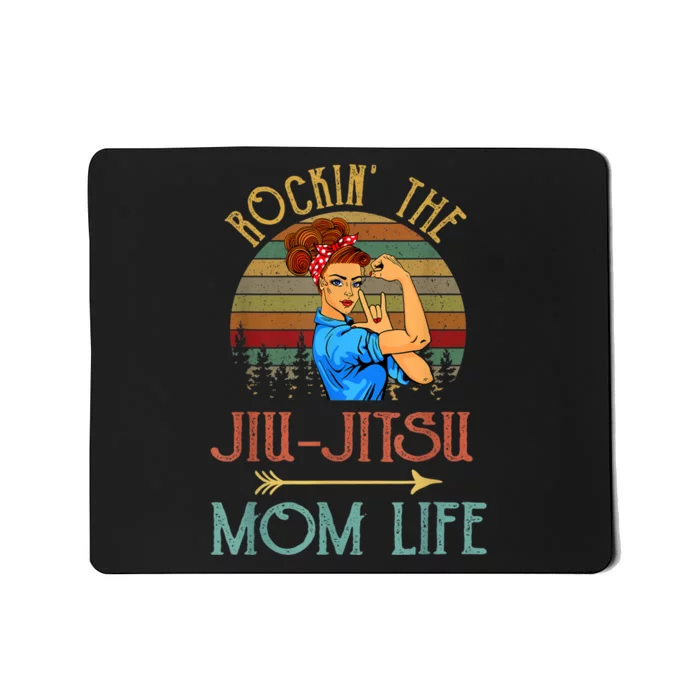 Rockin The Jiu Jitsu Mom Life Funny Gift For Mom Mousepad