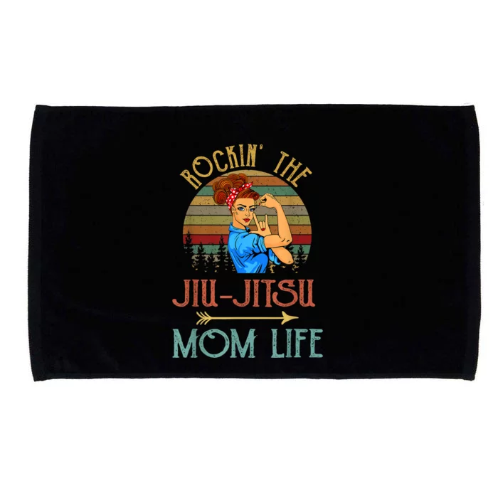 Rockin The Jiu Jitsu Mom Life Funny Gift For Mom Microfiber Hand Towel