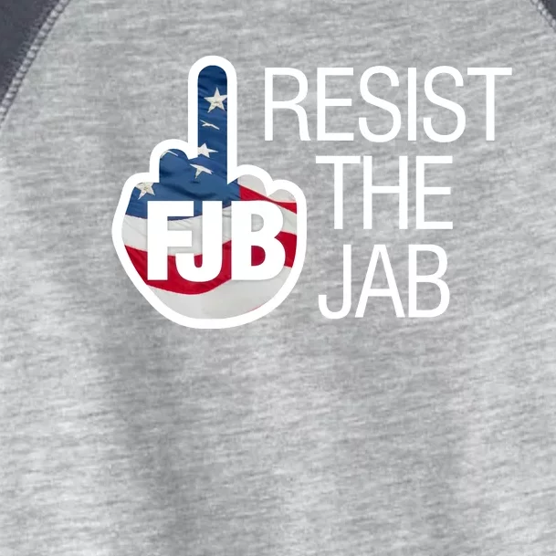 Resist The Jab Flag Toddler Fine Jersey T-Shirt