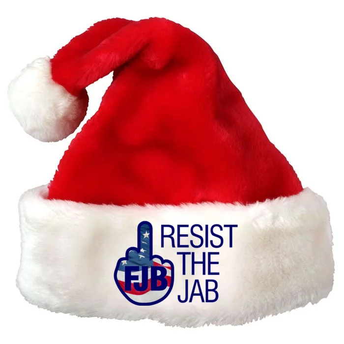 Resist The Jab Flag Premium Christmas Santa Hat