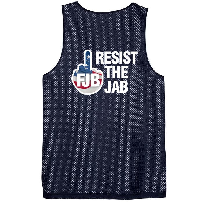 Resist The Jab Flag Logo Front & Back Mesh Reversible Basketball Jersey Tank