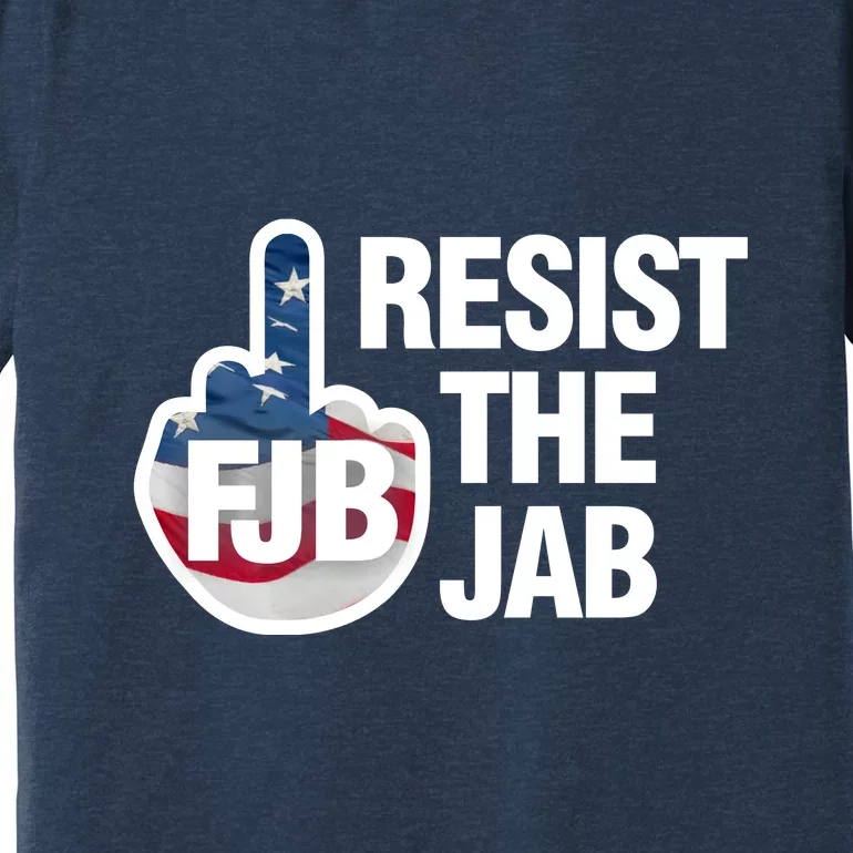 Resist The Jab Flag Logo Front & Back Premium T-Shirt