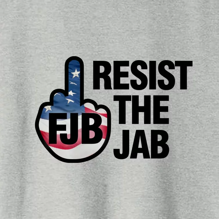 Resist The Jab Flag Logo Front & Back Women's Crop Top Tee