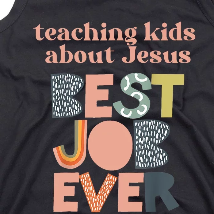 Retro Teaching Kids About Jesus Is The Best Job Ever Tank Top