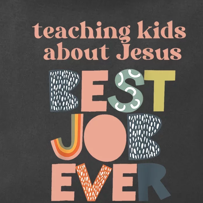 Retro Teaching Kids About Jesus Is The Best Job Ever Zip Tote Bag