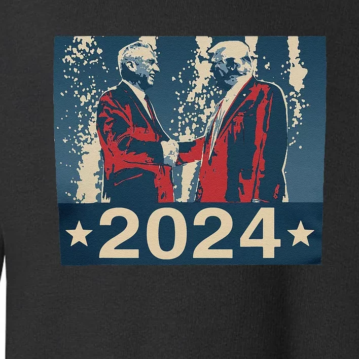 Retro Trump Kennedy President 2024 Election Republican Gift Toddler Sweatshirt