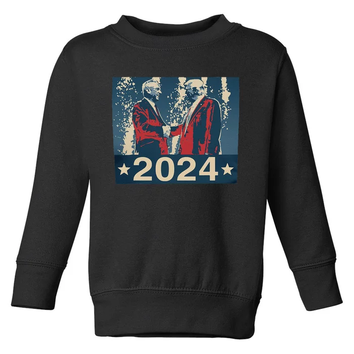 Retro Trump Kennedy President 2024 Election Republican Gift Toddler Sweatshirt