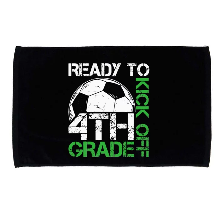 Ready To Kick Off 4TH Grade Teacher First Day Of School Microfiber Hand Towel