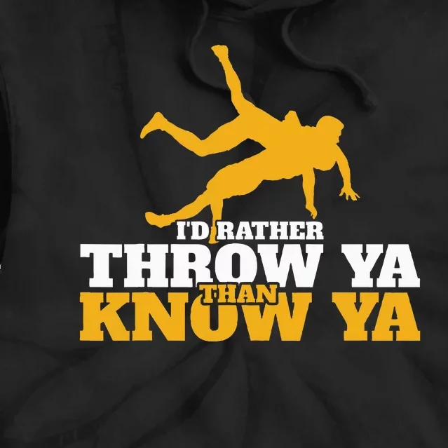 Rather Throw Know Wrestling Wrestler Tie Dye Hoodie