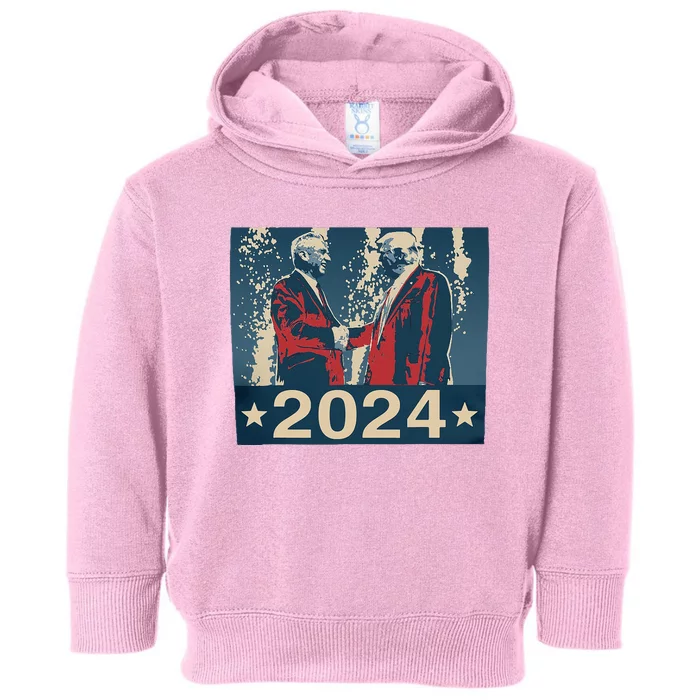 Retro Trump Kennedy President 2024 Toddler Hoodie