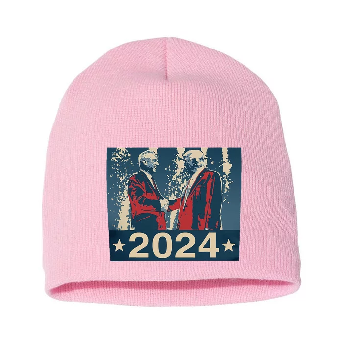 Retro Trump Kennedy President 2024 Short Acrylic Beanie