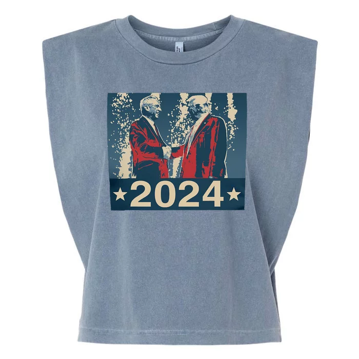 Retro Trump Kennedy President 2024 Election Republican Garment-Dyed Women's Muscle Tee