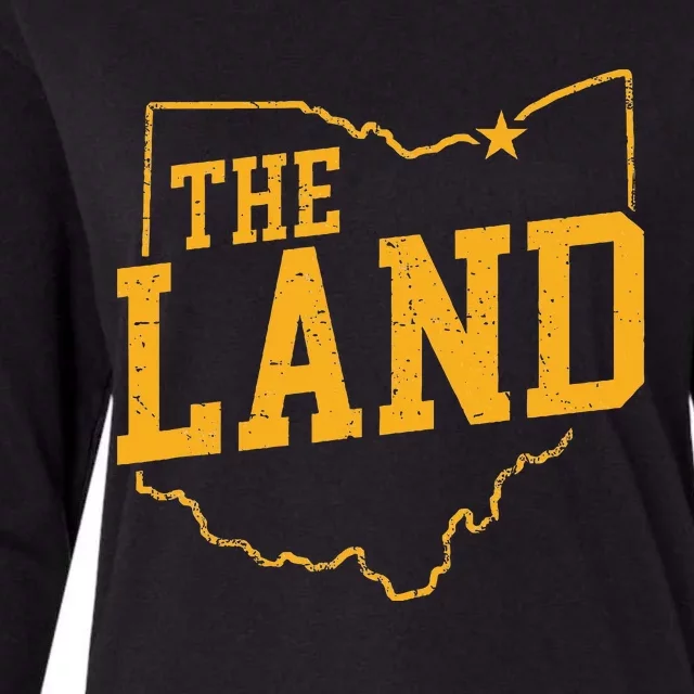 Retro The Land Cleveland Ohio Classic Throwback Souvenir Womens Cotton Relaxed Long Sleeve T-Shirt