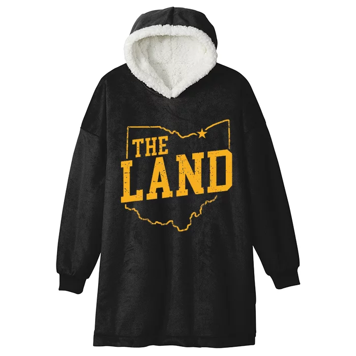 Retro The Land Cleveland Ohio Classic Throwback Souvenir Hooded Wearable Blanket