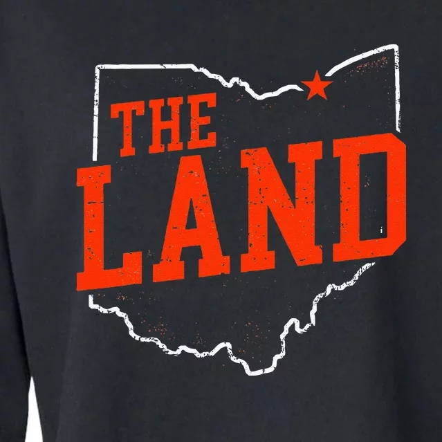 Retro The Land Cleveland Ohio Travel Souvenir Cropped Pullover Crew