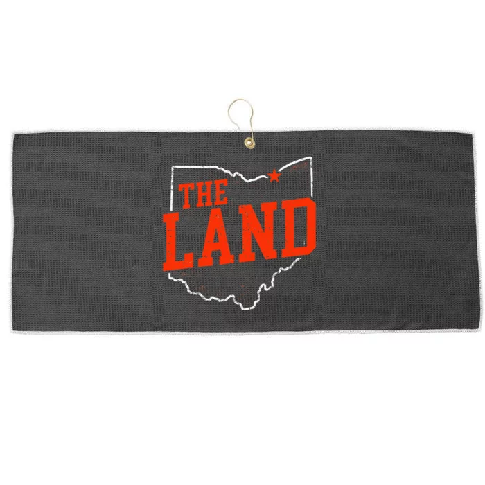 Retro The Land Cleveland Ohio Travel Souvenir Large Microfiber Waffle Golf Towel