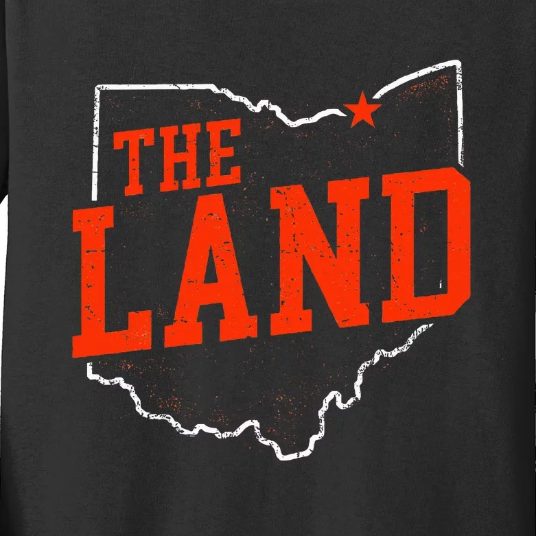 Retro The Land Cleveland Ohio Travel Souvenir Kids Long Sleeve Shirt