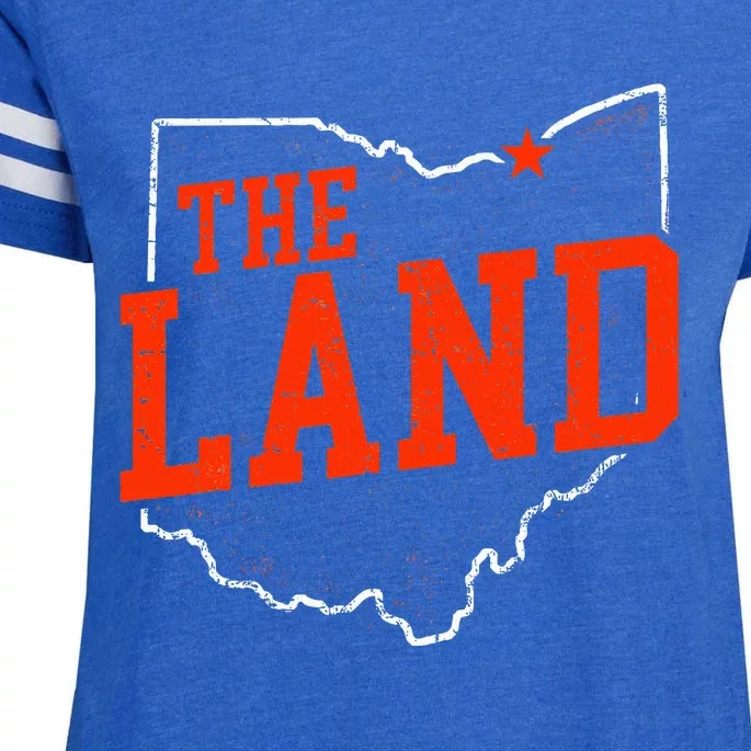 Retro The Land Cleveland Ohio Travel Souvenir Enza Ladies Jersey Football T-Shirt