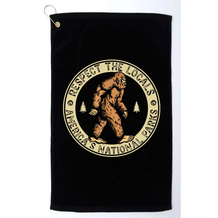 Respect The Locals Bigfoot Sasquatch American National Parks Platinum Collection Golf Towel