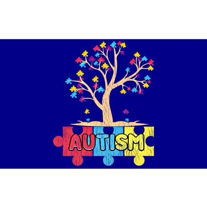 Retro Tree Life Autism Awareness Month Family Matching Gift Bumper Sticker