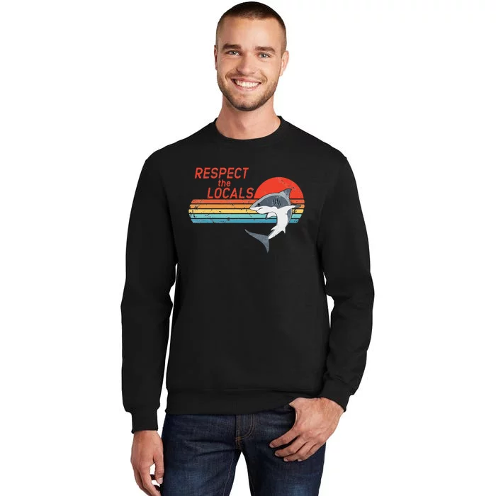 Respect the Locals White Shark Sweatshirt