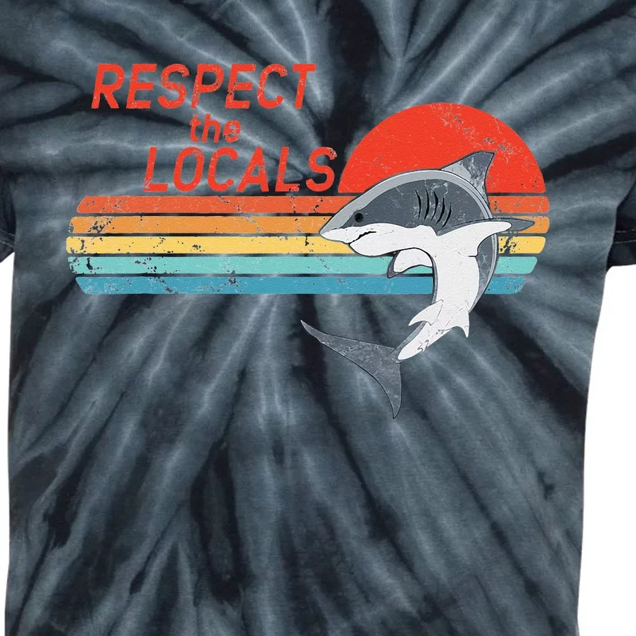 Respect the Locals White Shark Kids Tie-Dye T-Shirt