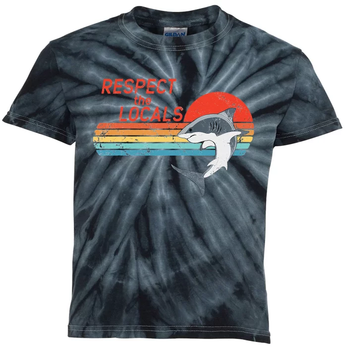 Respect the Locals White Shark Kids Tie-Dye T-Shirt