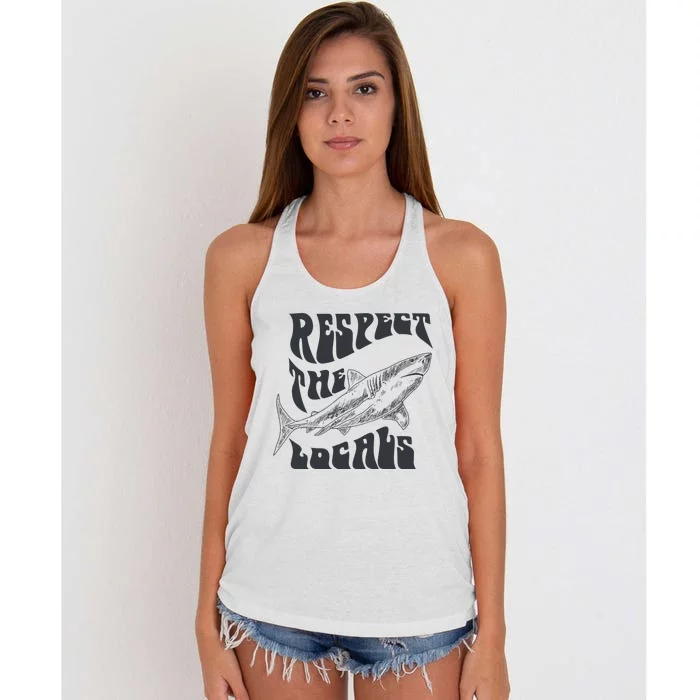 Respect The Locals Women's Knotted Racerback Tank