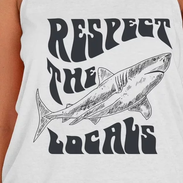 Respect The Locals Women's Knotted Racerback Tank