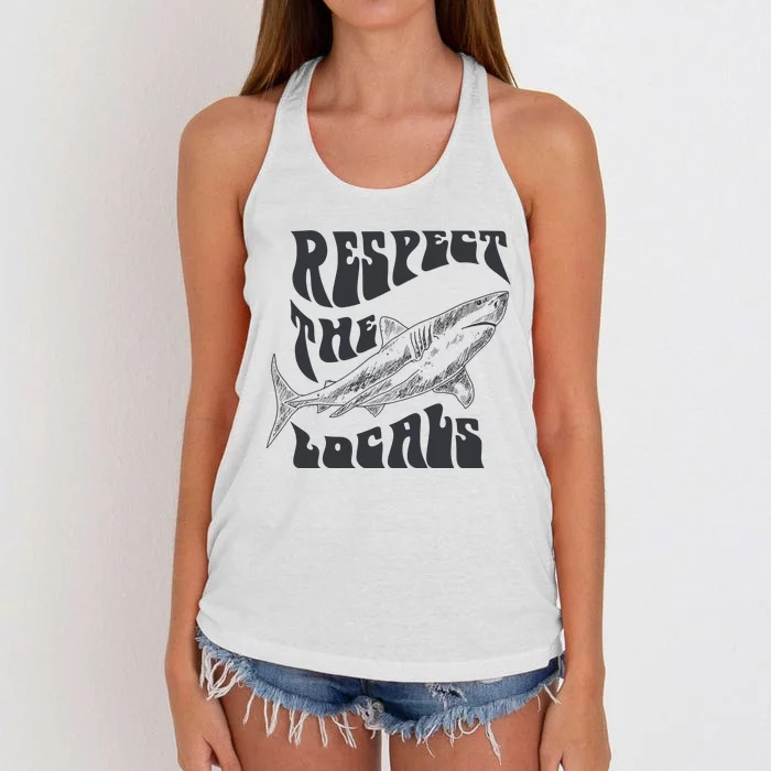 Respect The Locals Women's Knotted Racerback Tank