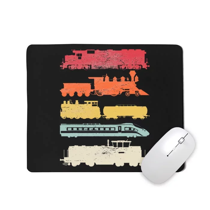 Retro Trains Lovers Vintage Railroad Train Christmas Mousepad