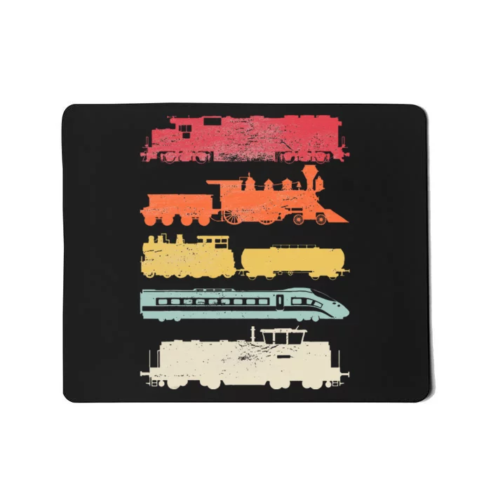 Retro Trains Lovers Vintage Railroad Train Christmas Mousepad