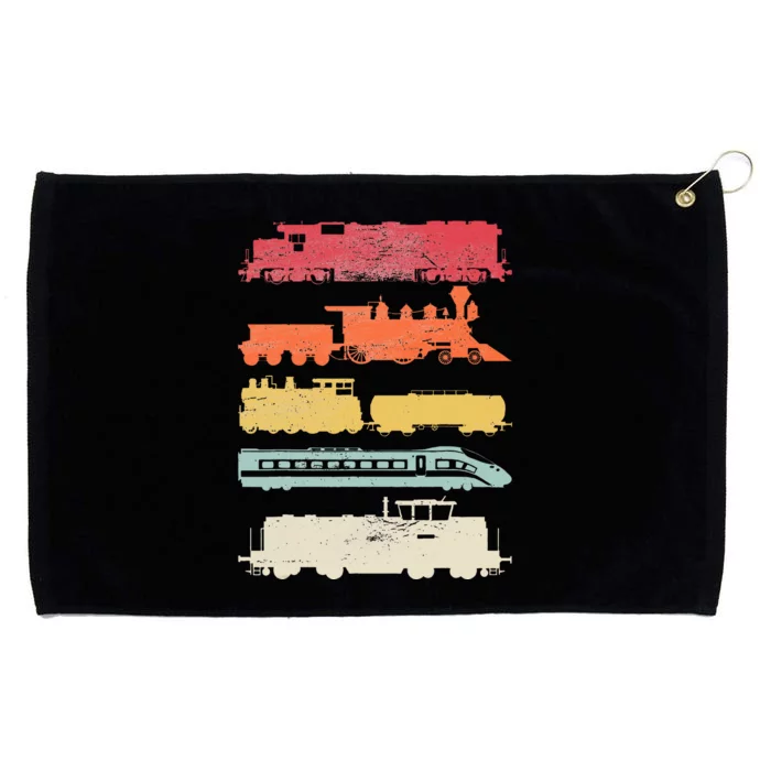 Retro Trains Lovers Vintage Railroad Train Christmas Grommeted Golf Towel