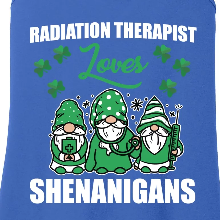 Radiation Therapist Loves Shenanigans St Patricks Day Gnome Gift Ladies Essential Tank