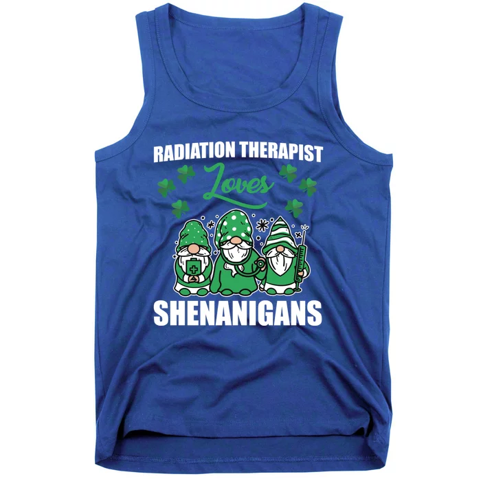 Radiation Therapist Loves Shenanigans St Patricks Day Gnome Gift Tank Top