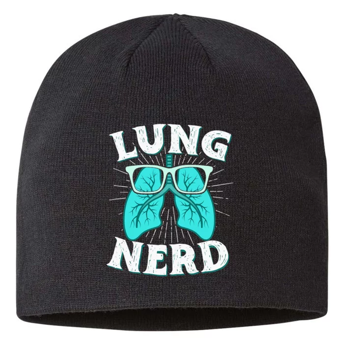 Respiratory Therapist Lung Nerd RRT CRT RT Pulmonologist 8 1/2in Sustainable Knit Beanie