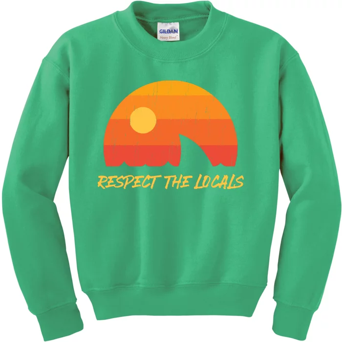 Respect The Locals ✅ Shark Week Kids Sweatshirt