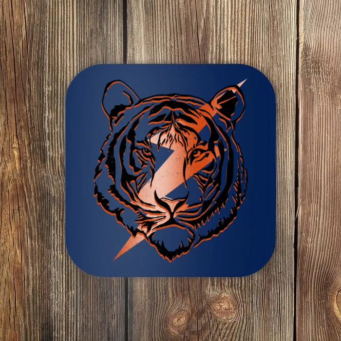 Retro Tiger Lover Tiger Head Tiger Face Coaster