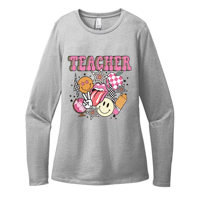 Retro Teacher Life Teacher Appreciation Womens CVC Long Sleeve Shirt