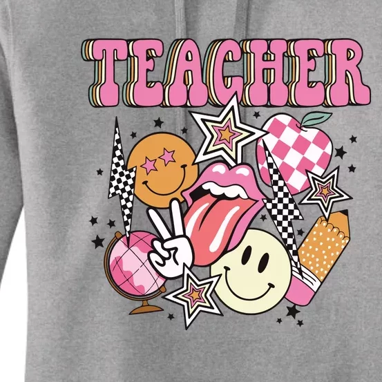 Retro Teacher Life Teacher Appreciation Women's Pullover Hoodie