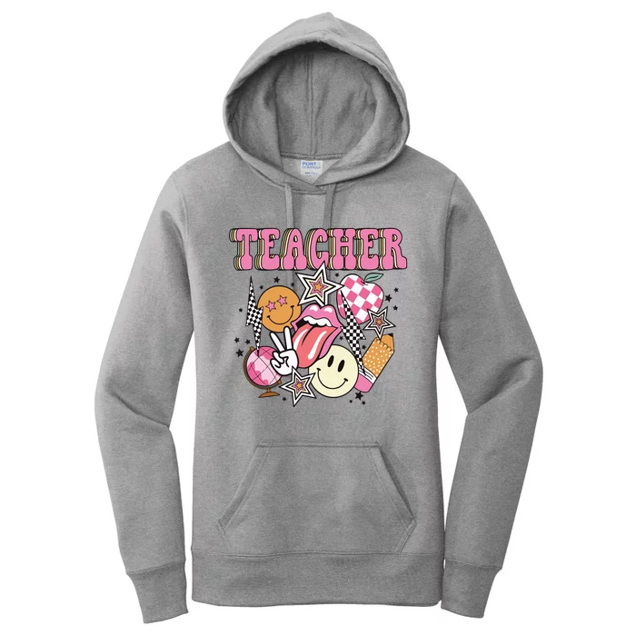 Retro Teacher Life Teacher Appreciation Women's Pullover Hoodie