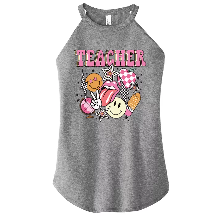 Retro Teacher Life Teacher Appreciation Women’s Perfect Tri Rocker Tank