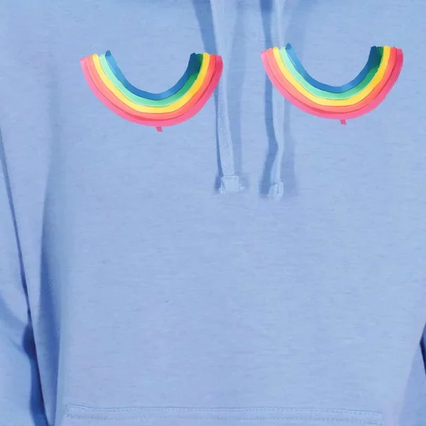 Rainbow Titties Lgbt Queer Unisex Surf Hoodie