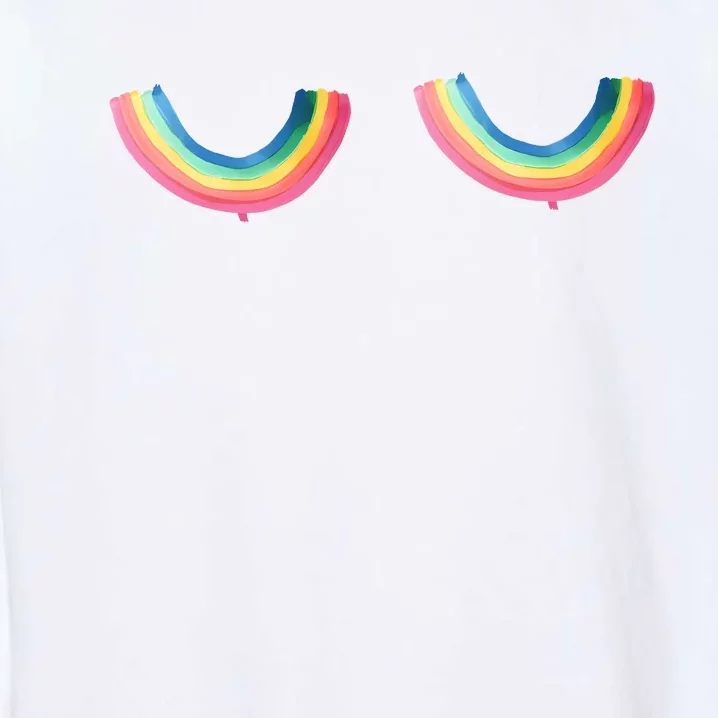 Rainbow Titties Lgbt Queer Garment-Dyed Sweatshirt