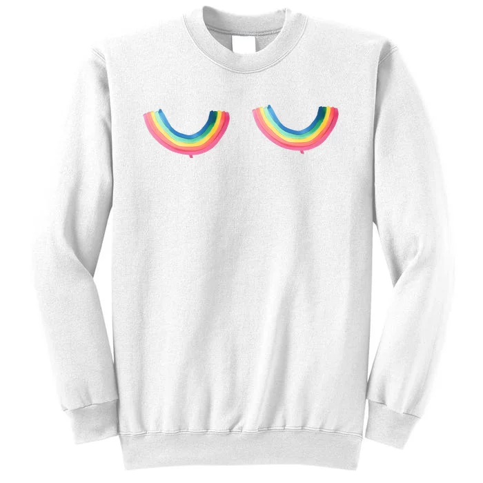 Rainbow Titties Lgbt Queer Sweatshirt